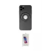 ieg™ iPhone 12 Pro Max Kılıf Eksen Klasik Prime - Siyah Joko 5D Cam