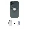 ieg™ iPhone 12 Pro Max Kılıf Eksen Klasik Prime - Siyah Joko Magic 5D Cam + Shine Kamera Lens - LT
