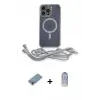ieg™ iPhone 12 Pro Max Kılıf Eksen Özel Seri - Siyah Joko Magic 5D Cam + Shine Kamera Lens Koruma Cam - GI