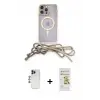 ieg™ iPhone 12 Pro Max Kılıf Eksen Özel Seri - Siyah Mat Seramik Nano Ekran Koruyucu + Shine Kamera Lens - LT