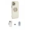 ieg™ iPhone 12 Pro Max Kılıf İz Form Serisi - Siyah Joko Magic 5D Cam + Shine Kamera Lens - GD