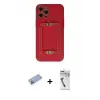 ieg™ iPhone 12 Pro Max Kılıf Kozmos Minimal Prime - Şeffaf Uv Polymer Nano Ekran Koruyucu + Shine Kamera Lens Koruma Cam - MI