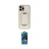 ieg™ iPhone 12 Pro Max Kılıf Kozmos Minimal Prime - Siyah 18D Cam Ekran Koruyucu