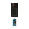 ieg™ iPhone 12 Pro Max Kılıf Kozmos Minimal Prime - Siyah 18D Cam Ekran Koruyucu
