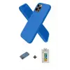 ieg™ iPhone 12 Pro Max Kılıf Kozmos Yansıma Özel Seri - Siyah Polymer Nano Ekran Koruyucu + Shine Kamera Lens Koruma Cam - GD