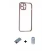 ieg™ iPhone 12 Pro Max Kılıf Nova Asil Özel Seri - Siyah Joko Magic 5D Cam + Metal Kamera Lens Koruma Cam - KI