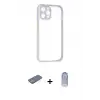 ieg™ iPhone 12 Pro Max Kılıf Nova Asil Özel Seri - Siyah Joko Magic 5D Cam + Renkli Kamera Lens Koruma Cam - YL