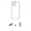 ieg™ iPhone 12 Pro Max Kılıf Nova Asil Özel Seri - Siyah Joko Magic 5D Cam + Renkli Kamera Lens Koruma Cam - SI