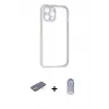 ieg™ iPhone 12 Pro Max Kılıf Nova Asil Özel Seri - Siyah Joko Magic 5D Cam + Renkli Kamera Lens Koruma Cam - MI