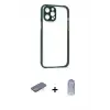 ieg™ iPhone 12 Pro Max Kılıf Nova Asil Özel Seri - Siyah Joko Magic 5D Cam + Renkli Kamera Lens Koruma Cam - MI