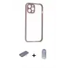 ieg™ iPhone 12 Pro Max Kılıf Nova Asil Özel Seri - Siyah Joko Magic 5D Cam + Renkli Kamera Lens Koruma Cam - SI