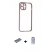 ieg™ iPhone 12 Pro Max Kılıf Nova Asil Özel Seri - Siyah Joko Magic 5D Cam + Renkli Kamera Lens Koruma Cam - YL