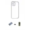 ieg™ iPhone 12 Pro Max Kılıf Nova Asil Özel Seri - Siyah Joko Magic 5D Hayalet Cam + Shine Kamera Lens Koruma Cam - PE