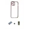 ieg™ iPhone 12 Pro Max Kılıf Nova Asil Özel Seri - Siyah Joko Magic 5D Hayalet Cam + Shine Kamera Lens Koruma Cam - PE