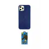 ieg™ iPhone 12 Pro Max Kılıf Nova Çizgi - Siyah 18D Cam Ekran Koruyucu