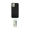 ieg™ iPhone 12 Pro Max Kılıf Nova Çizgi - Siyah 20D Premium Cam Ekran Koruyucu