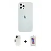 ieg™ iPhone 12 Pro Max Kılıf Nova Çizgi - Siyah Joko 5D Cam + Shine Kamera Lens - GD