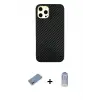 ieg™ iPhone 12 Pro Max Kılıf Nova Çizgi - Siyah Joko Magic 5D Cam + Shine Kamera Lens Koruma Cam - GS
