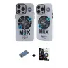 ieg™ iPhone 12 Pro Max Kılıf Nova Doku Koleksiyonu - Şeffaf Temperli Cam Ekran Koruyucu + Shine Kamera Lens Koruma Cam - GD