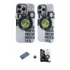 ieg™ iPhone 12 Pro Max Kılıf Nova Doku Koleksiyonu - Şeffaf Temperli Cam Ekran Koruyucu + Shine Kamera Lens Koruma Cam - GD