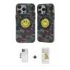 ieg™ iPhone 12 Pro Max Kılıf Nova Doku Koleksiyonu - Siyah Mat Seramik Nano Ekran Koruyucu + Shine Kamera Lens - LT