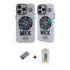 ieg™ iPhone 12 Pro Max Kılıf Nova Doku Koleksiyonu - Siyah Polymer Nano Ekran Koruyucu + Shine Kamera Lens Koruma Cam - SH