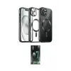 ieg™ iPhone 12 Pro Max Kılıf Nova Işık Özel Seri - Siyah 360 Mat Full Body Arka Koruyucu