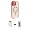 ieg™ iPhone 12 Pro Max Kılıf Nova Işık Özel Seri - Siyah Joko 5D Cam + Shine Kamera Lens - GD