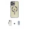 ieg™ iPhone 12 Pro Max Kılıf Nova Işık Özel Seri - Siyah Joko Magic 5D Cam + Shine Kamera Lens - GD