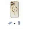 ieg™ iPhone 12 Pro Max Kılıf Nova Işık Özel Seri - Siyah Joko Magic 5D Cam + Shine Kamera Lens Koruma Cam - MI