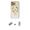 ieg™ iPhone 12 Pro Max Kılıf Nova Işık Özel Seri - Siyah Joko Magic 5D Cam + Shine Kamera Lens Koruma Cam - PE