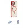 ieg™ iPhone 12 Pro Max Kılıf Nova Işık Özel Seri - Siyah Joko Magic 5D Cam + Shine Kamera Lens Koruma Cam - MI