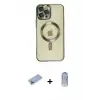 ieg™ iPhone 12 Pro Max Kılıf Nova Işık Özel Seri - Siyah Joko Magic 5D Cam + Shine Kamera Lens Koruma Cam - MI