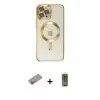 ieg™ iPhone 12 Pro Max Kılıf Nova Işık Özel Seri - Siyah Joko Magic 5D Hayalet Cam + Shine Kamera Lens Koruma Cam - SABE