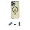 ieg™ iPhone 12 Pro Max Kılıf Nova Işık Özel Seri - Siyah Joko Magic 5D Hayalet Cam + Shine Kamera Lens Koruma Cam - SH