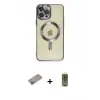 ieg™ iPhone 12 Pro Max Kılıf Nova Işık Özel Seri - Siyah Joko Magic 5D Hayalet Cam + Shine Kamera Lens Koruma Cam - SABE