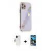 ieg™ iPhone 12 Pro Max Kılıf Nova Işık Prime - Siyah 34D Izgaralı Cam + Shine Kamera Lens - LT
