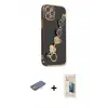 ieg™ iPhone 12 Pro Max Kılıf Nova Işık Prime - Siyah 6D Mat Seramik Hayalet Nano Ekran Koruyucu + Renkli Kamera Lens Koruma Cam - TU