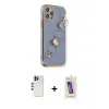ieg™ iPhone 12 Pro Max Kılıf Nova Işık Prime - Siyah Joko 5D Cam + Shine Kamera Lens - GD