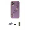 ieg™ iPhone 12 Pro Max Kılıf Nova Işık Prime - Siyah Joko Magic 5D Hayalet Cam + Renkli Kamera Lens Koruma Cam - TU