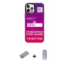 ieg™ iPhone 12 Pro Max Kılıf Siluet Çizgi Koleksiyonu - Siyah Joko Magic 5D Cam + Shine Kamera Lens Koruma Cam - SABE