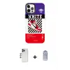 ieg™ iPhone 12 Pro Max Kılıf Siluet Çizgi Koleksiyonu - Siyah Joko Magic 5D Cam + Shine Kamera Lens - LT