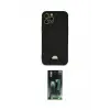 ieg™ iPhone 12 Pro Max Kılıf Vadi Çizgi Prime - Siyah 360 Mat Full Body Arka Koruyucu