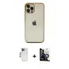 ieg™ iPhone 12 Pro Max Kılıf Vadi Minimal - Şeffaf Temperli Cam Ekran Koruyucu + Shine Kamera Lens - LT