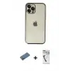 ieg™ iPhone 12 Pro Max Kılıf Vadi Minimal - Şeffaf Uv Polymer Nano Ekran Koruyucu + Shine Kamera Lens Koruma Cam - GD