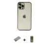 ieg™ iPhone 12 Pro Max Kılıf Vadi Minimal - Siyah Joko Magic 5D Hayalet Cam + Shine Kamera Lens Koruma Cam - SABE