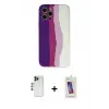 ieg™ iPhone 12 Pro Max Kılıf Yadigar Çizgi - Siyah Joko 5D Cam + Shine Kamera Lens - LT