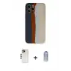 ieg™ iPhone 12 Pro Max Kılıf Yadigar Çizgi - Siyah Joko Magic 5D Cam + Shine Kamera Lens - GD