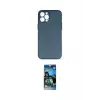 ieg™ iPhone 12 Pro Max Kılıf Yadigar Yansıma Serisi - Siyah 34D Izgaralı Cam