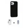 ieg™ iPhone 12 Pro Max Kılıf Yadigar Yansıma Serisi - Siyah Joko Magic 5D Cam + Shine Kamera Lens - LT